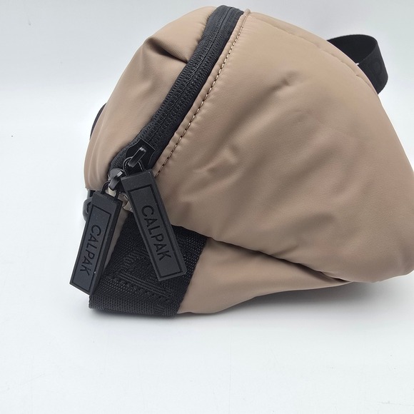 Calpak Kaya‎ Belt Bag Fanny Pack Quilted Tan Adjustable Strap - Picture 6 of 11
